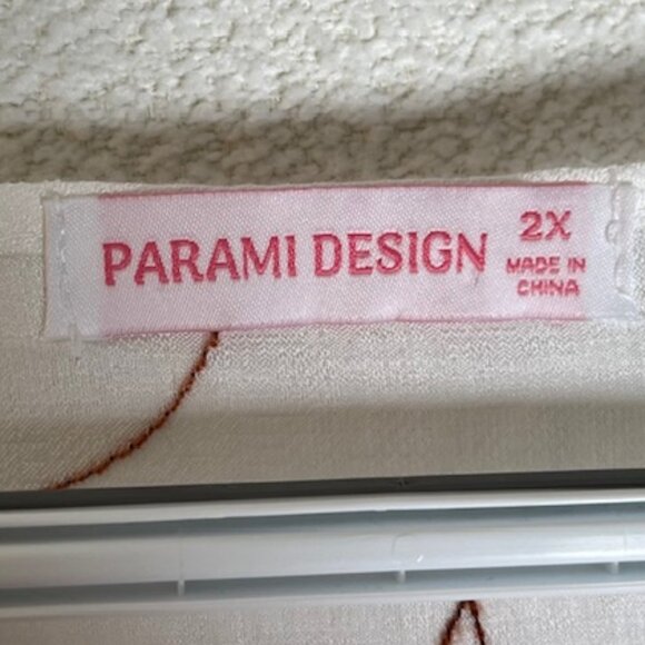 Parami Design Embroidered Peasant Womens Top Plus Size 2X - Picture 2 of 7